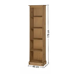 Mercers Furniture Corona Tall Narrow Bookcase