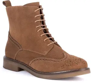 House Of Bruar Ladies Laced Suede Brogue Boot