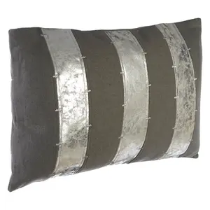 Premier Housewares Grey and Silver Cushion