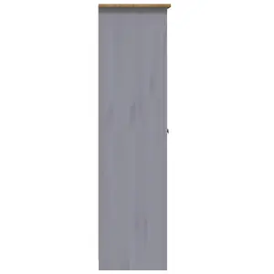 3-Door Wardrobe Grey 118x50x171.5 cm Pine Panama Range