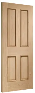 Internal Victorian Oak 4-Panel Raised Mouldings Door 1981 x 686 x 35mm (27")