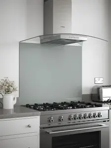 Slate Grey 6mm Glass Self-Adhesive Kitchen Splashback 900mm x 750mm Easy To Apply