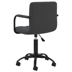 Berkfield Swivel Office Chair Black Velvet