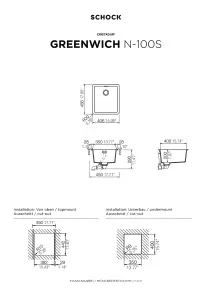 Schock Composite Granite Greenwich Silverstone 1.0 Small Bowl Undermount Kitchen Sink - GREN100SSI