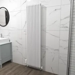 Nes Home 1800 X 470 mm Triple Column White Traditional Radiator