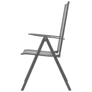 Berkfield Stackable Garden Chairs 2 pcs Steel Grey