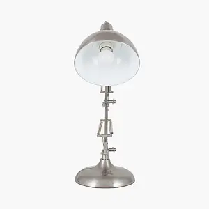 Silver Angled Task Table Lamp Study Desk Like