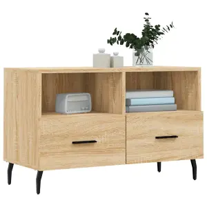 Berkfield TV Cabinet Sonoma Oak 80x36x50 cm Engineered Wood