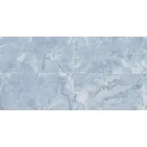 Mystic Aqua Blue Onyx Large 600x1200mm Wall and Floor Tiles (300mm x 300mm SAMPLE)