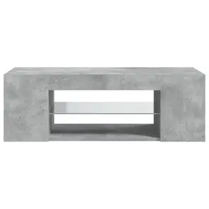 vidaXL TV Cabinet with LED Lights Concrete Grey 90x39x30 cm