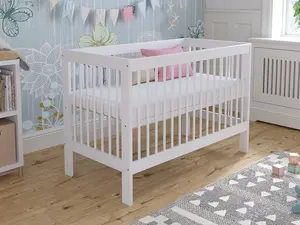 Luca cot bed 120x60cm with Aloe Vera mattress