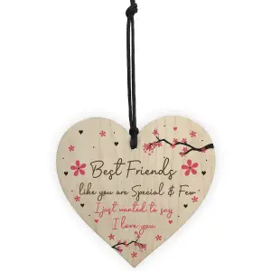 Best Friends Gift Wood Heart Friendship Gift Birthday Gift For Her Women Gift