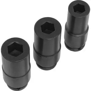 3 PACK - 17mm 19mm 21mm Counter Weighted Impact Socket Set - 1/2" Square Drive