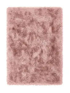 Rose Shaggy Luxurious Modern Plain Easy to Clean Rug For Bedroom Dining Room And Living Room -60cm X 120cm