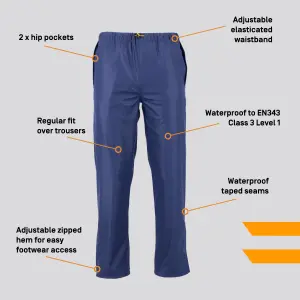 Site Dalbey Navy Waterproof Trousers Medium