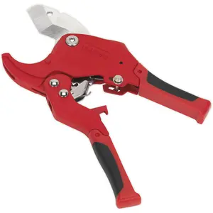 Premium Ratcheting Plastic Pipe Cutter with Quick Release for 6mm to 42mm Pipes