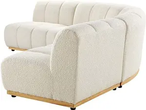 Granvia Ecru Boucle Modular Sofa, 4-Seater Large Corner Sofa - Daals - Sofas