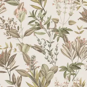 Galerie Botanica Pink Green Mystic Floral Smooth Wallpaper