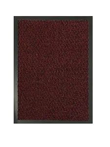 Heavy Duty Indoor & Outdoor Rubber Non-Slip Absorbent Barrier Mat - Red 90 x 150 cm