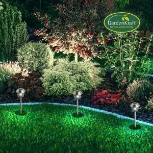 GardenKraft 14439 Pack Of 6 Solar Powered Garden Path Lights