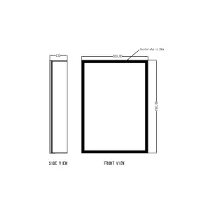 UK Home Living Avalon - PRICE REDUCED -LED Mirror Cabinet W/Demister Pad & Shaver Socket 500x700mm