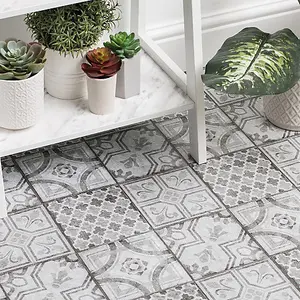 d-c-fix Moroccan Grey Self Adhesive Vinyl Floor Tiles Pack of 22 (2sqm)