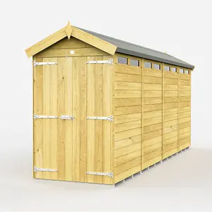 DIY Sheds 4x16 Apex Security Shed - Double Door