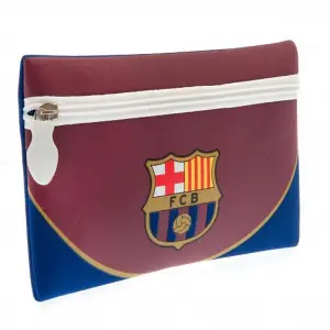 FC Barcelona Crest Pencil Case Maroon/Blue (One Size)