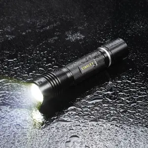 Stanley Black Rechargeable 650lm LED Battery-powered Torch