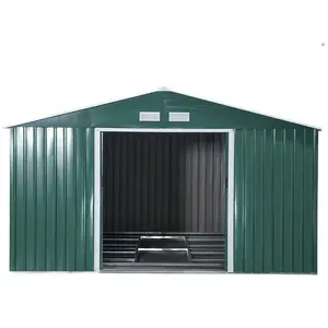 11 ft. W x 13 ft. D Metal Garden Shed Green