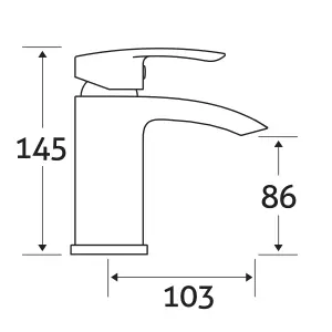 Tyrell Polished Chrome Deck-mounted Basin Mono Mixer Tap