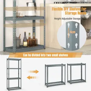 Costway 4-Tier Garage Storage Shelves Adjustable Heavy Duty Metal Storage Shelving Unit 71 x 31 x 152 cm