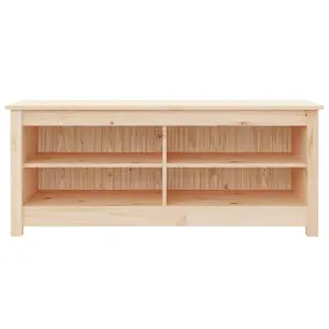 Shoe Bench 110x38x45.5 cm Solid Wood Pine