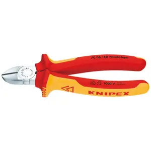 KNIPEX 70 06 160 VDE Diagonal Cutter,160mm 81262