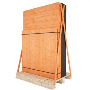 12 x 4 (3.53m x 1.15m) Windowless Wooden Tongue and Groove APEX Shed + Double Doors (12mm T&G Floor and Roof) (12ft x 4ft) (12x4)