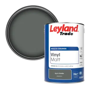 Leyland Trade Vinyl Matt Walls & Ceilings Emulsion Paint Up in Smoke (PPG1010-6) 5L