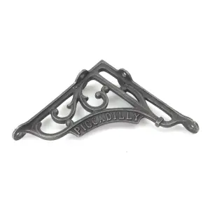 Oakcrafts - Pair of Antique Cast Iron London Piccadilly Shelf Brackets - 150mm x 150mm