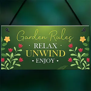 Garden Sign Outdoor Plaque Summerhouse Decking Shed Sign Home Decor Family Gift