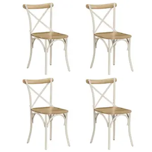 Arreola Dining Chair (Set of 4) Beige/White