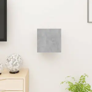 Berkfield Wall Mounted TV Cabinet Concrete Grey 30.5x30x30 cm