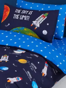 The Sky is the Limit Space Junior Toddler Duvet Cover and Pillowcase Set