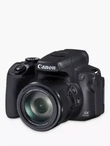 Canon Powershot SX70 HS Bridge Camera, 4K Ultra HD, 20.3MP, 65X Optical Zoom, Wi-Fi, EVF, 3" Vari-Angle LCD Screen