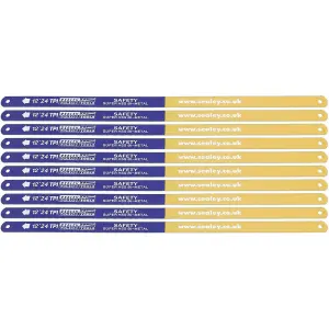 Hacksaw Blade 300mm HSS Bi-Metal 24tpi Pack of 10 by Ufixt