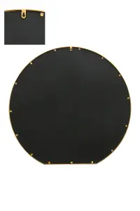 MirrorOutlet The Circulus Gold Framed Flat Bottom Circular Wall Mirror 126CM X 120CM