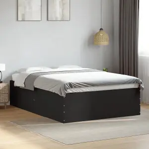 Berkfield Bed Frame without Mattress Black 135x190 cm Double