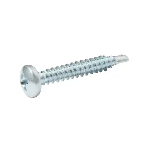 Diall Phillips Pan head Zinc-plated Carbon steel (C1022) Self-drilling screw (Dia)4.8mm (L)32mm, Pack of 25