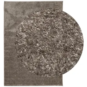 Rug ISTAN High Pile Shiny Look Grey 160x230 cm