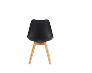 Single Dining Chair with Solid Wooden Legs and Seat Cushion Pad - Eva by MCC