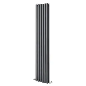 Kensington Grey Double Vertical Radiator - 1800x472mm