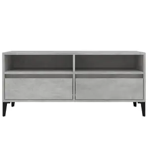 Berkfield TV Cabinet Concrete Grey 100x34.5x44.5 cm Engineered Wood